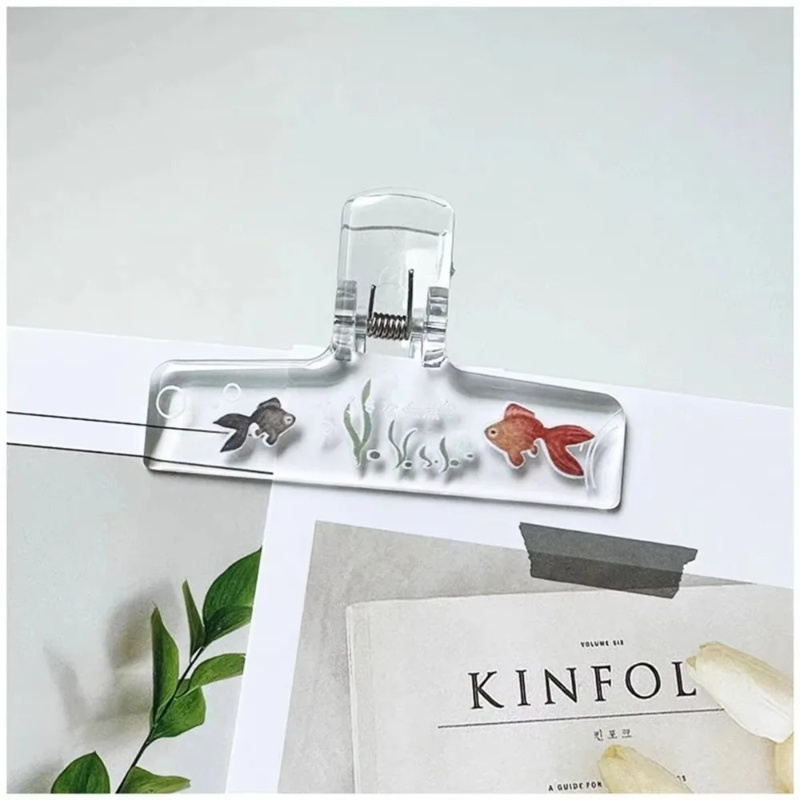 Aquarium Fish Goldfish - 1 szt. Przezroczysty akrylowy klips do