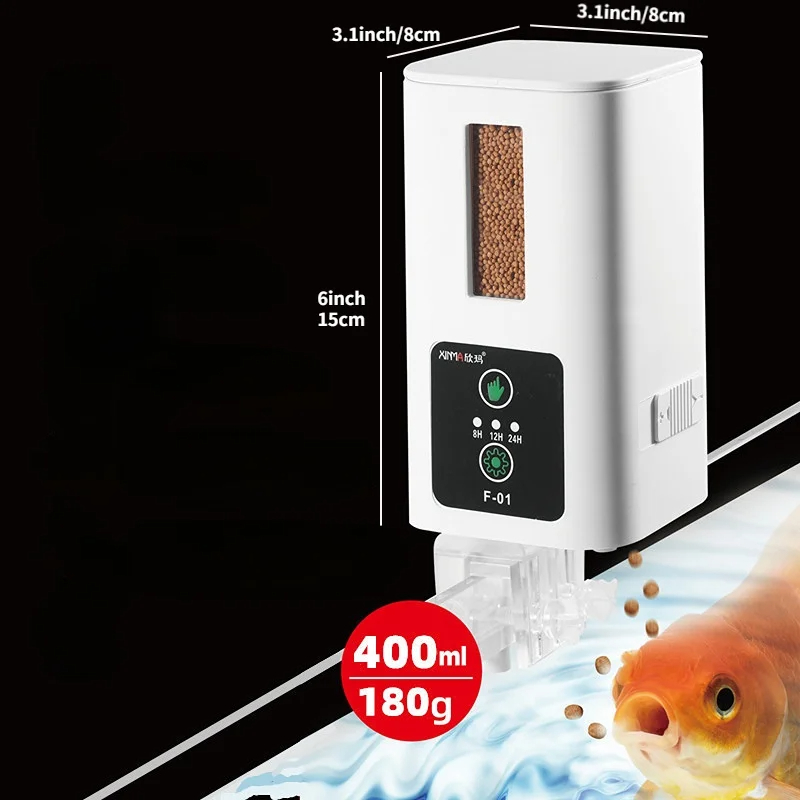Aquarium Fish Big - 400ml Akwarium Automatyczny podajnik Akwarium Inteligentny