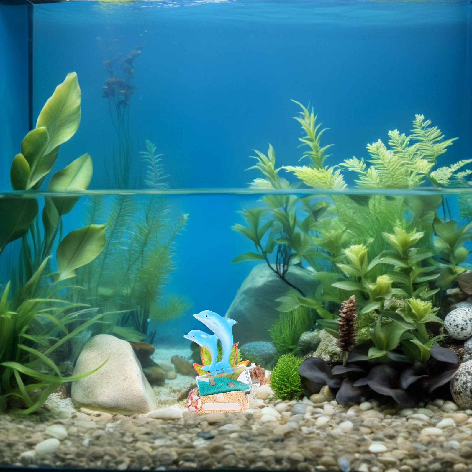 Dolphin Sculpture Drift Bottle – Aquarium Fish Dolphin recenzja i cena